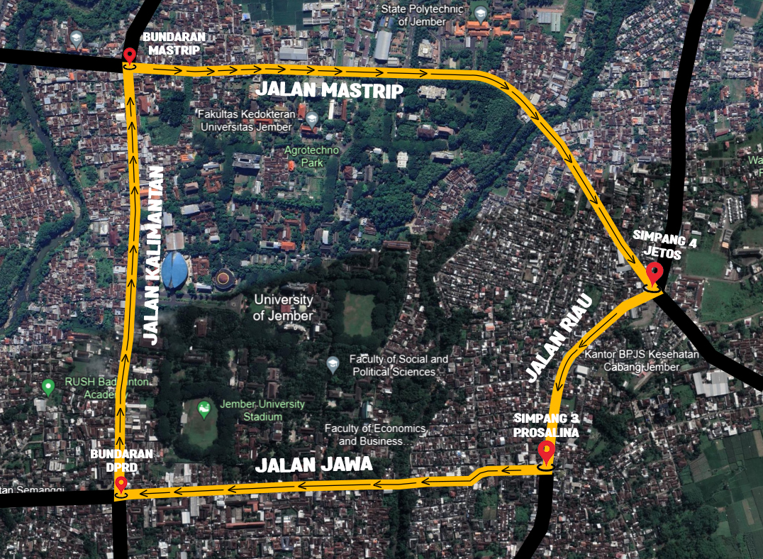 PERLUASAN SISTEM SATU ARAH DI KAWASAN KAMPUS DIMULAI SELASA BESOK