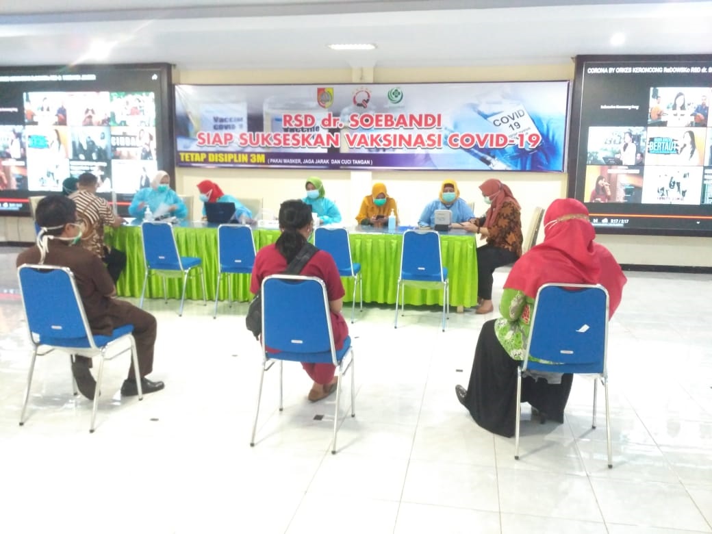 RSD DR. SOEBANDI JEMBER MULAI LAKUKAN VAKSINASI TAHAP 2