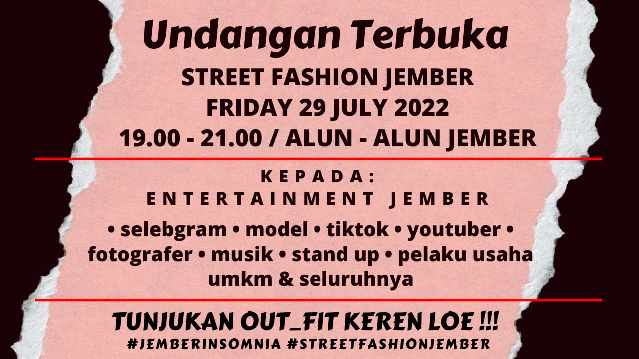 DI TENGAH PRO KONTRA, STREET FASHION JEMBER SIAP CEK OMBAK JUMAT PEKAN INI