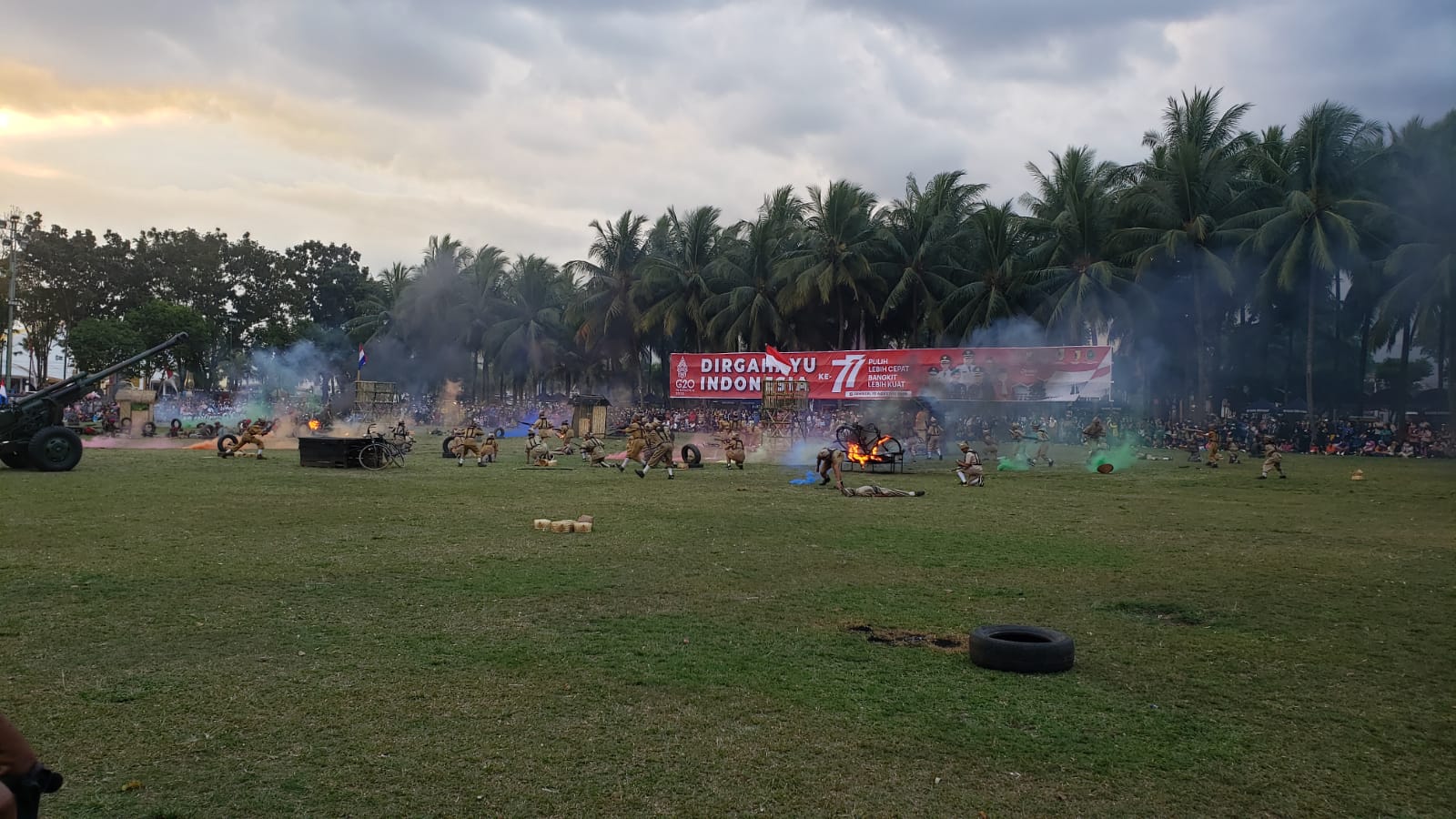 upacara-penurunan-bendera-pemkab-jember-diwarnai-drama-kolosal-kisah-perjuangan-moch-sroedji