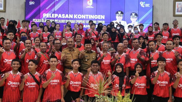 BUPATI JEMBER LEPAS KONTINGEN UNTUK POPDA JATIM 2022