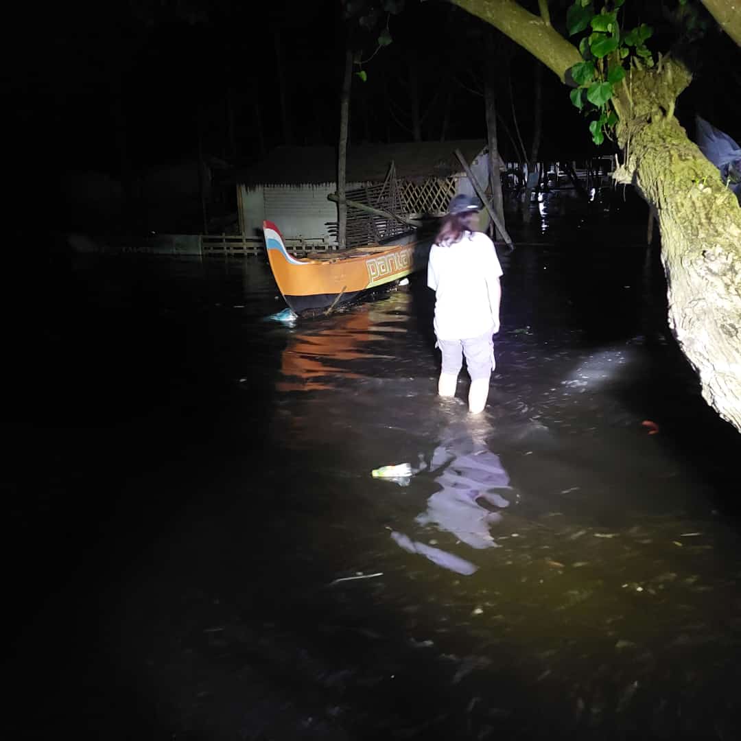 WISATA PANTAI CEMARA PUGER DIHANTAM BANJIR ROB, BMKG PREDIKSI OMBAK MENINGGI DALAM 2 HARI KE DEPAN