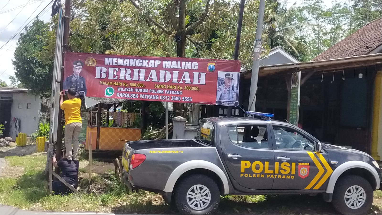 POLSEK PATRANG JANJIKAN HADIAH BAGI MASYARAKAT YANG BERHASIL MENANGKAP PELAKU KEJAHATAN