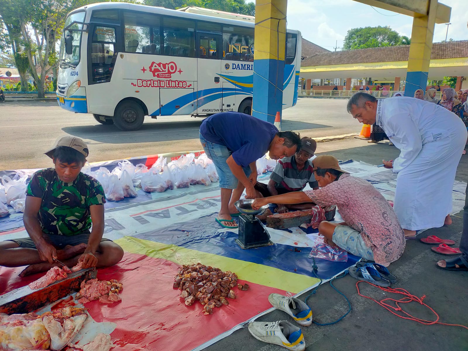 TERMINAL TAWANGALUN JADI TEMPAT PENYEMBELIHAN SAPI DAN KAMBING