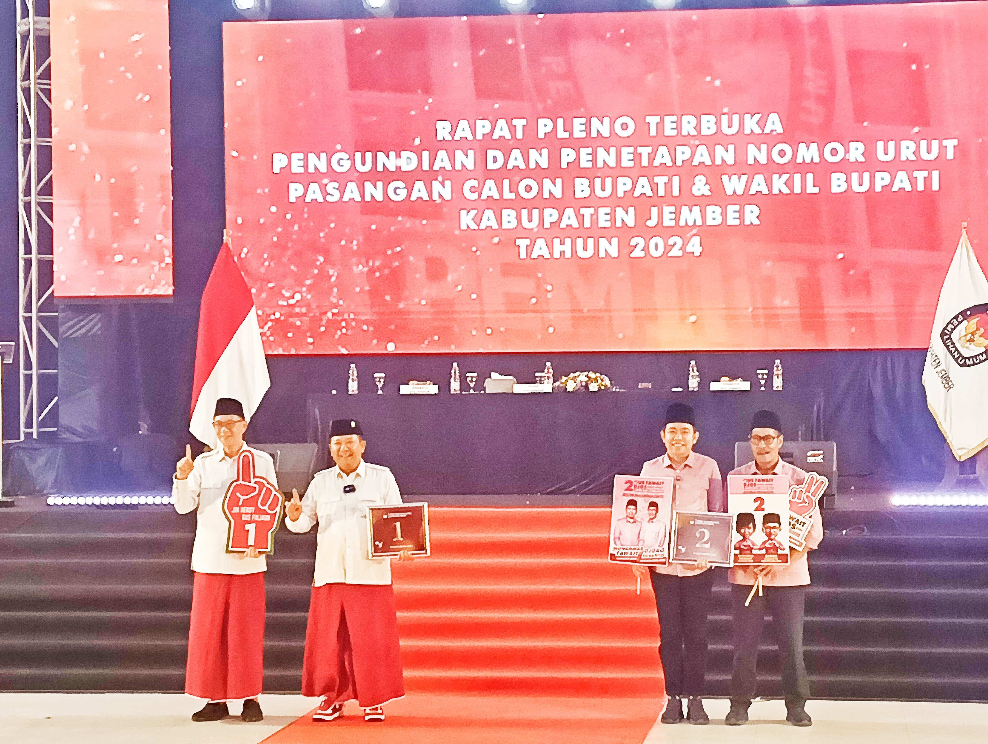 PENGUNDIAN NOMOR URUT, HENDY-FIRJAUN 1 DAN FAWAIT-DJOKO 2