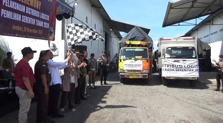 KPU JEMBER MULAI DISTRIBUSI LOGISTIK PEMILU UNTUK DAPIL TERJAUH